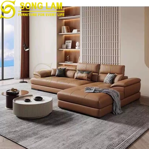 Sofa góc da bò Ý SLH03111