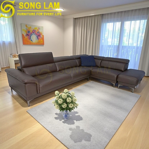 Sofa góc da bò Ý SLH03129B