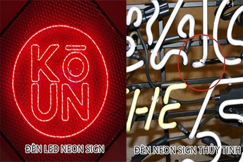 Flex Neon Sign - Sự khác biệt giữa led neon và neon thủy tinh truyền thống