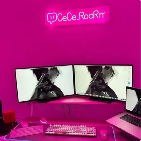 Đèn LED neon thiết kế bàn chơi game