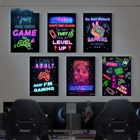 Đèn LED neon thiết kế bàn chơi game