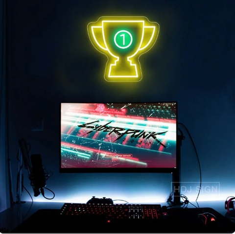Đèn LED neon thiết kế bàn chơi game