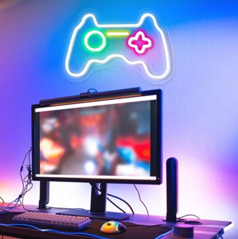 Đèn LED neon thiết kế bàn chơi game