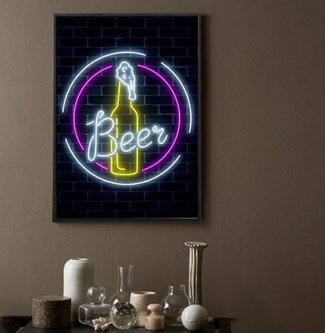 Đèn led neon trang trí quán beer