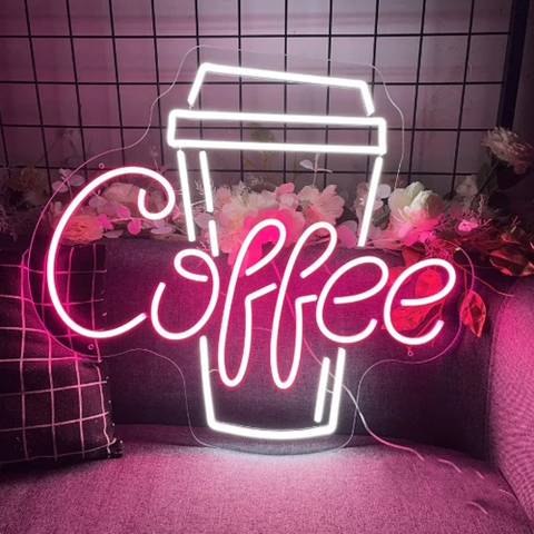 Đèn led neon trang trí quán cafe
