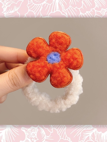 DÂY BUỘC TÓC CAO SU BỌC LÔNG CỪU HÌNH HOA