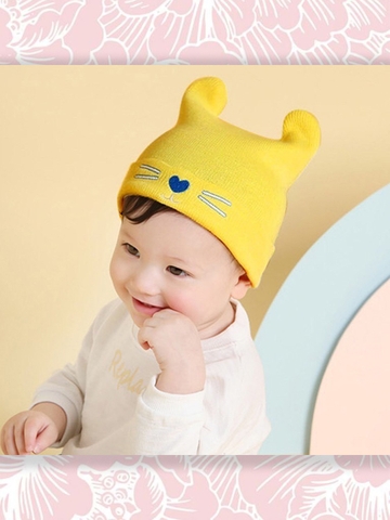 MŨ LEN TAI MÈO DỄ THƯƠNG CHO BÉ