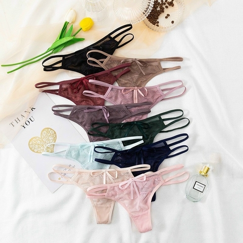 QUẦN LỌT KHE REN NƠ TRƯỚC 2 DÂY