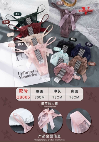 QUẦN LỌT KHE REN MỎNG DÂY MẢNH #Q8065