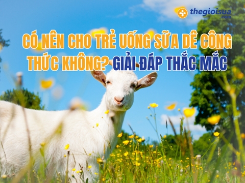 Có Nên Cho Trẻ Uống Sữa Dê Công Thức Không? GIẢI ĐÁP