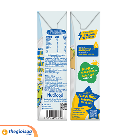 Sữa Tươi Lên Men Tiệt Trùng NUVI Vị Nguyên Bản 4x170ml