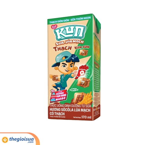Kun Socola Lúa mạch có thạch 170ml