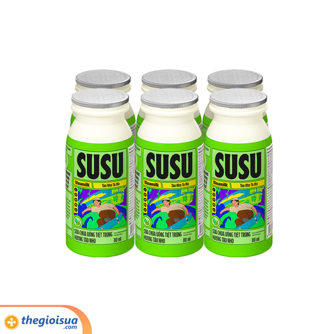 Sữa chua uống tiệt trùng hương táo nho Vinamilk Susu chai 80ml