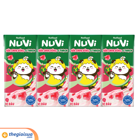 Sữa chua uống NuVi Dâu có thạch hộp 170ml