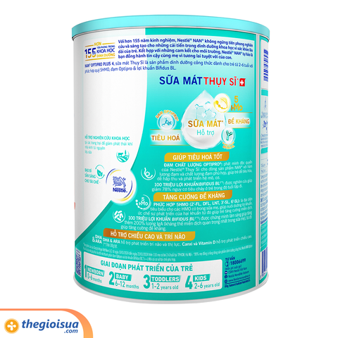 Sữa bột Nan Optipro Plus 4 800g mẫu mới