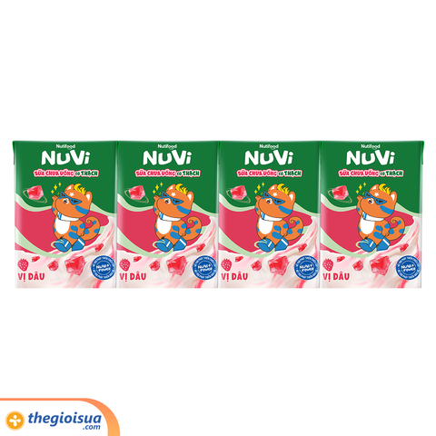 Sữa chua uống NuVi Dâu có thạch hộp 100ml