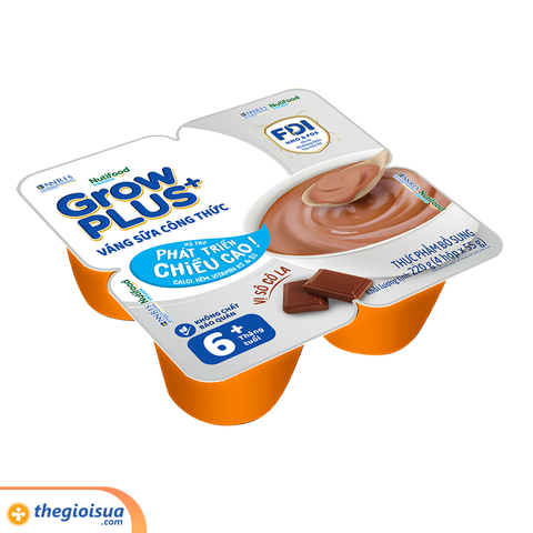 Váng sữa công thức sữa non GrowPLus+ vị Socola ( Bạc) Lốc 4x55g