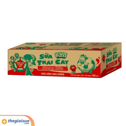 Sữa trái cây Lif Kun hương dâu 180ml