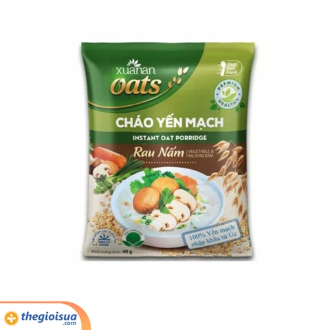 Cháo Yến mạch Xuân An rau nấm 40g