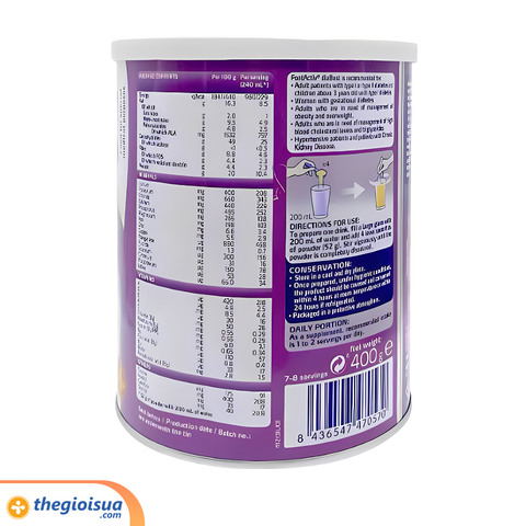 Thực Phẩm cho chế độ ăn đặc biệt FontActiv diaBest Vanilla 400g