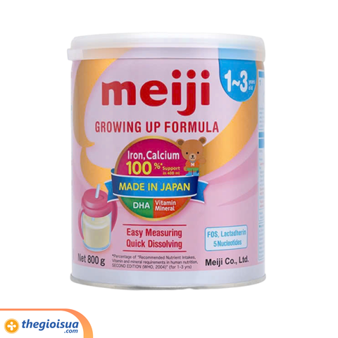 Sữa bột Meiji 1-3 year old Growing Up Formula 800g (nhập khẩu)