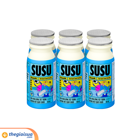 Sữa chua uống tiệt trùng hương việt quất chuối VNM Susu chai 80ml