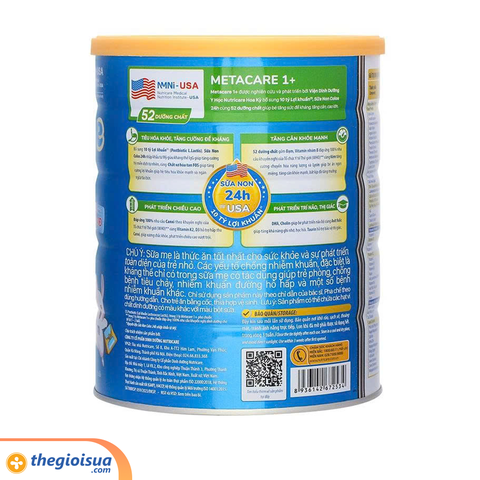 Sữa bột Nutricare Metacare 1+ 850g (Xanh) từ 1-2 tuổi