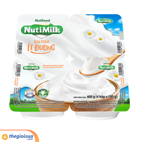 NUTIMILK Sữa chua ăn ít đường Hộp 100g