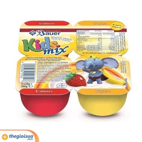 Phô mai hoa quả Kids Mix vị dâu chuối