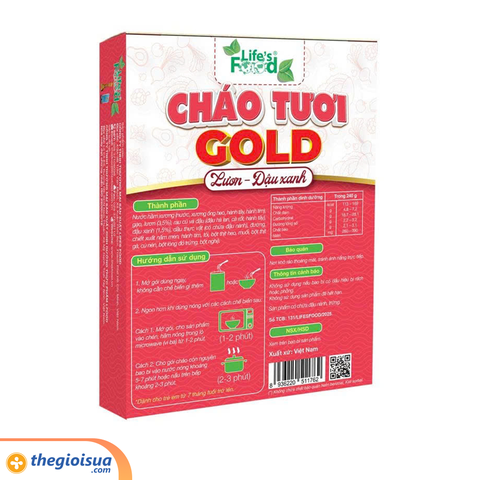 Cháo tươi GOLD - Lươn & đậu xanh 240g