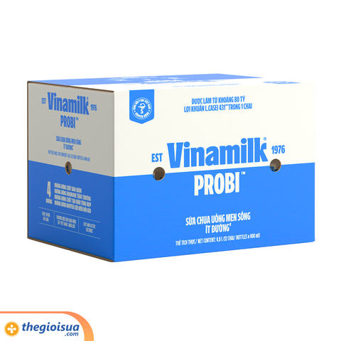 Sữa chua uống men sống ít đường Vinamilk Probi 400ml