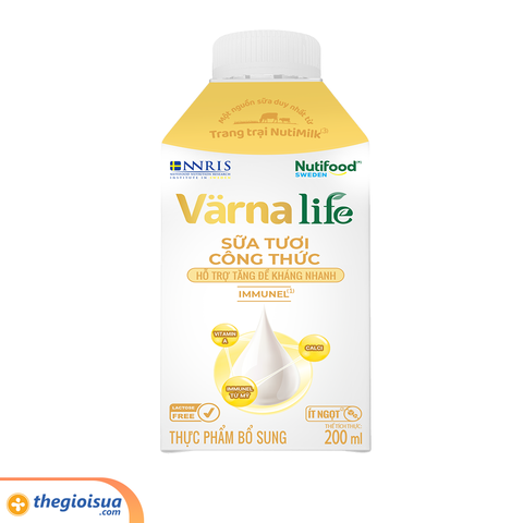 Thực Phẩm Bổ Sung Sữa Tươi Công Thức VARNALIFE (VÀNG) hộp 200ml