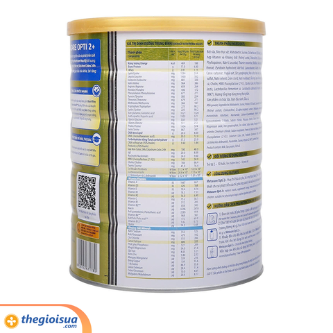 Sữa bột Nutricare Metacare Opti 2+ 850g (Vàng) từ 2-10 tuổi