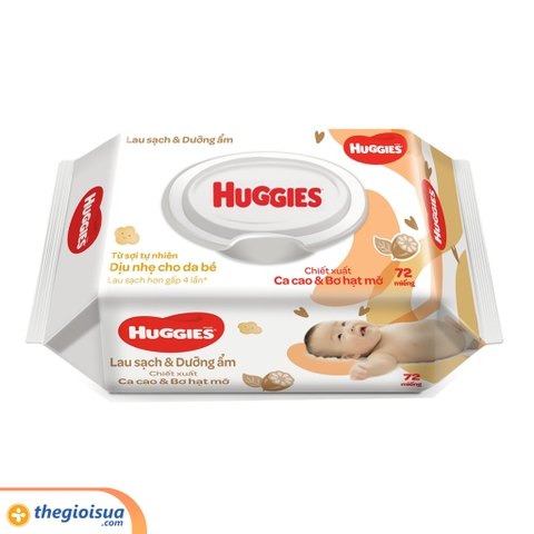 Khăn ướt Huggies có mùi 72m