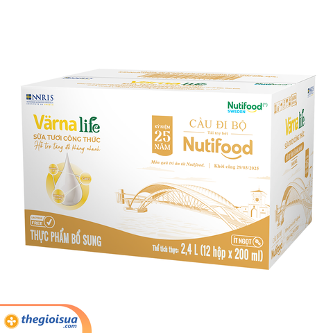 Thực Phẩm Bổ Sung Sữa Tươi Công Thức VARNALIFE (VÀNG) hộp 200ml