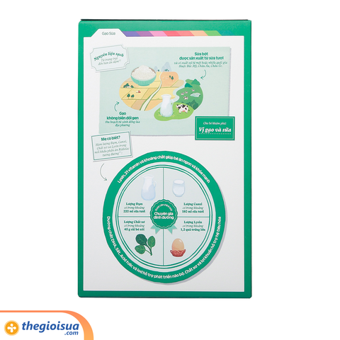 Bột ăn dặm Ridielac Gạo sữa hộp giấy 200g