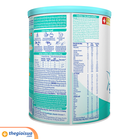 Sữa bột Nan Optipro Plus 2 800g mẫu mới hàng nhập khẩu sản xuất tại Thuỵ Sĩ