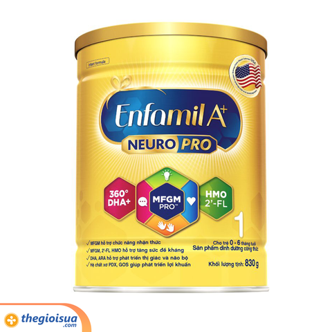 Sữa bột Enfamil A+ Neuropro 1 HMO 830g