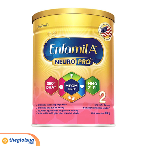Sữa bột Enfamil A+ Neuropro 2 HMO 830g