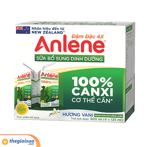 Sữa uống Anlene UHT Hương Vanilla 4x125ml