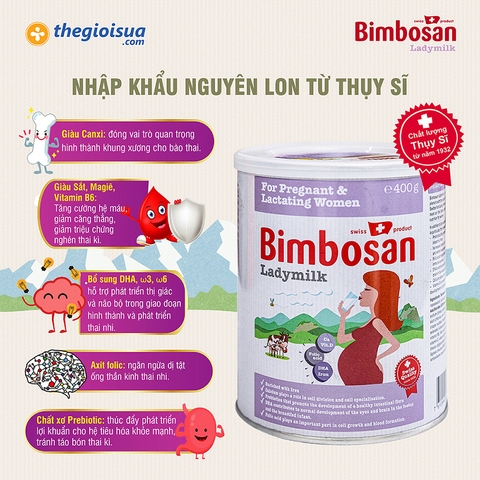 Sữa bầu Bimbosan Ladymilk 800g