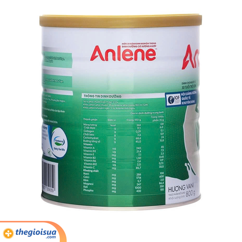 Sữa bột Anlene hương vani 800g