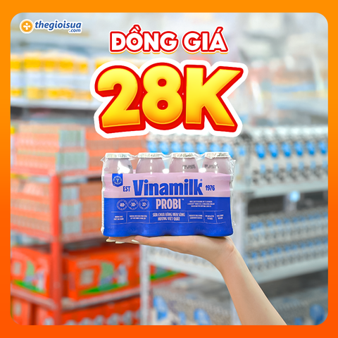 Sữa chua uống men sống Vinamilk Probi hương Việt Quất 4x130ml