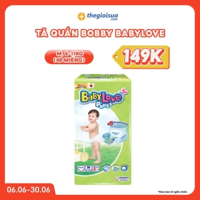 Tã quần Bobby Babylove M48 miếng (6-11kg)