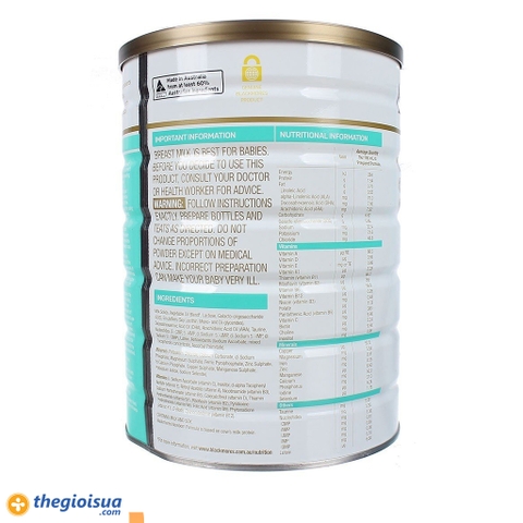 Sữa bột Blackmores Newborn 1 900g