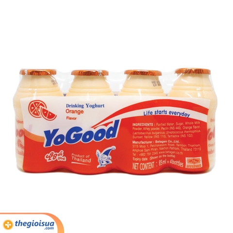 Sữa chua uống tiệt trùng Yogood Hương Cam 85ml