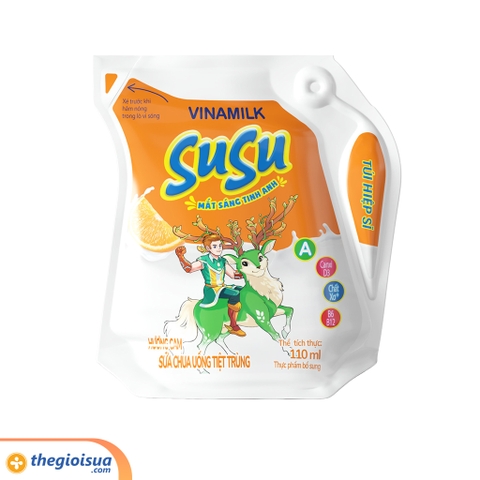 Sữa chua uống tiệt trùng hương cam Susu túi 110ml
