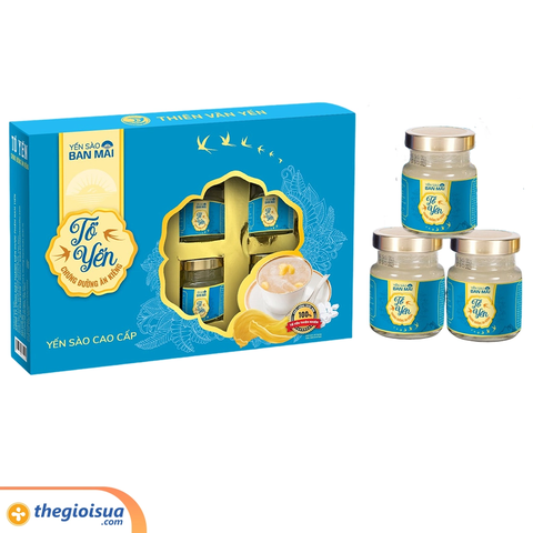 Yến sào Ban Mai - Tổ yến chưng đường ăn kiêng - Yến tươi 1.8g 6x70ml