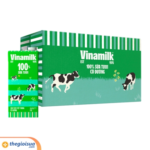 Sữa tươi tiệt trùng Vinamilk 100% có đường 1L