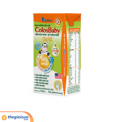 Sữa uống dinh dưỡng ColosBaby IQ Gold 110ml, lốc 4 hộp (trên 1 tuổi)